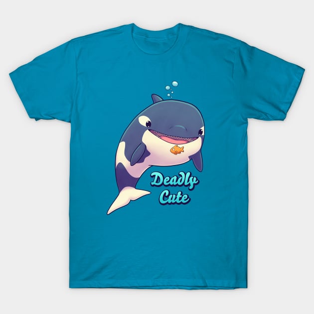 Deadly Cute Orca // Kawaii Whale, Sea Life, Animals T-Shirt by Geekydog